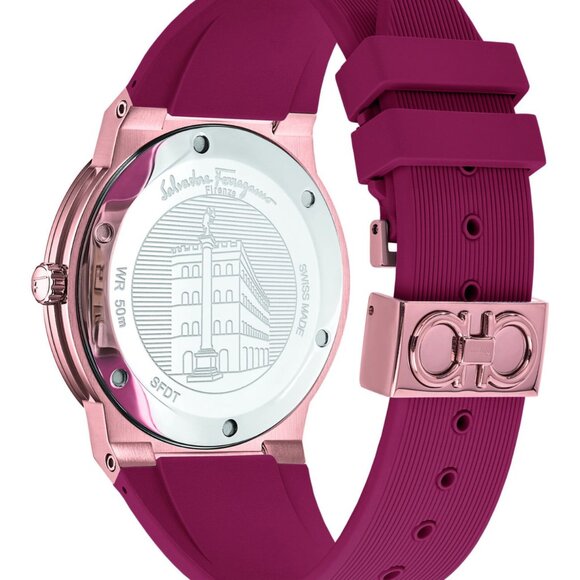 Ferragamo Womens Rose Gold Watch New